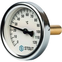 Термометр STOUT Т63/50 (0 -120) d63мм биметаллический осевое подключение с гильзой для котла ZOTA Master