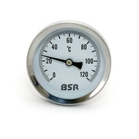 Термометр BSR Т63/50 (0 -120) d63мм биметаллический осевое подключение с гильзой для котлов ZOTA