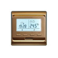 Терморегулятор для тёплого пола EASTEC Е51.716 цвет золотой